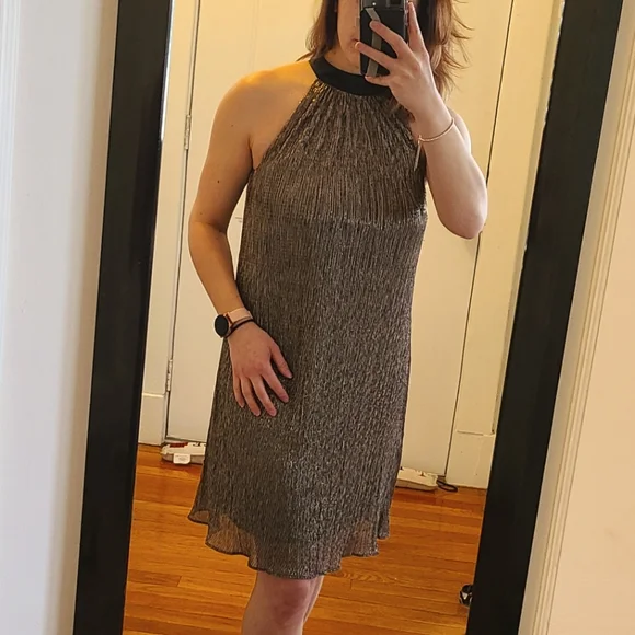 Laundry by Shelli Segal Gold & silver dress